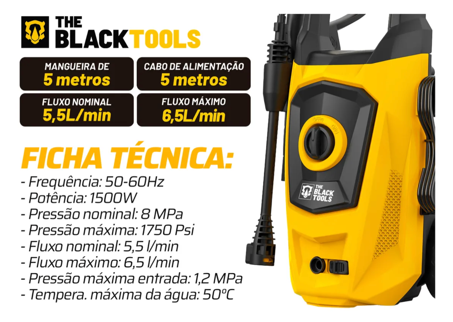 Lavadora De Alta Pressão 1500w 220v + Kit Escova Limpeza