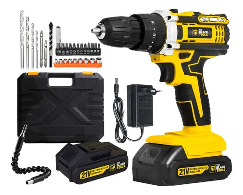 Kit Furadeira De Impacto + Chave De Impacto A Bateria 21v