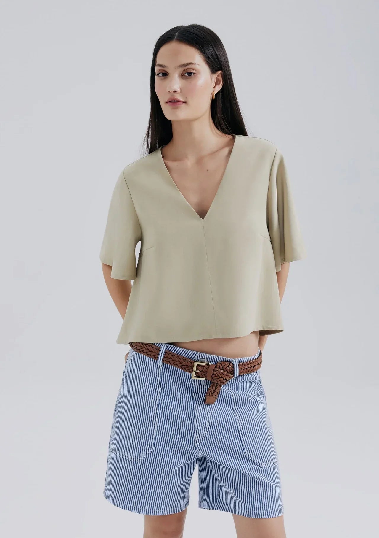 Blusa Feminina Manga Sino em Peachtouch