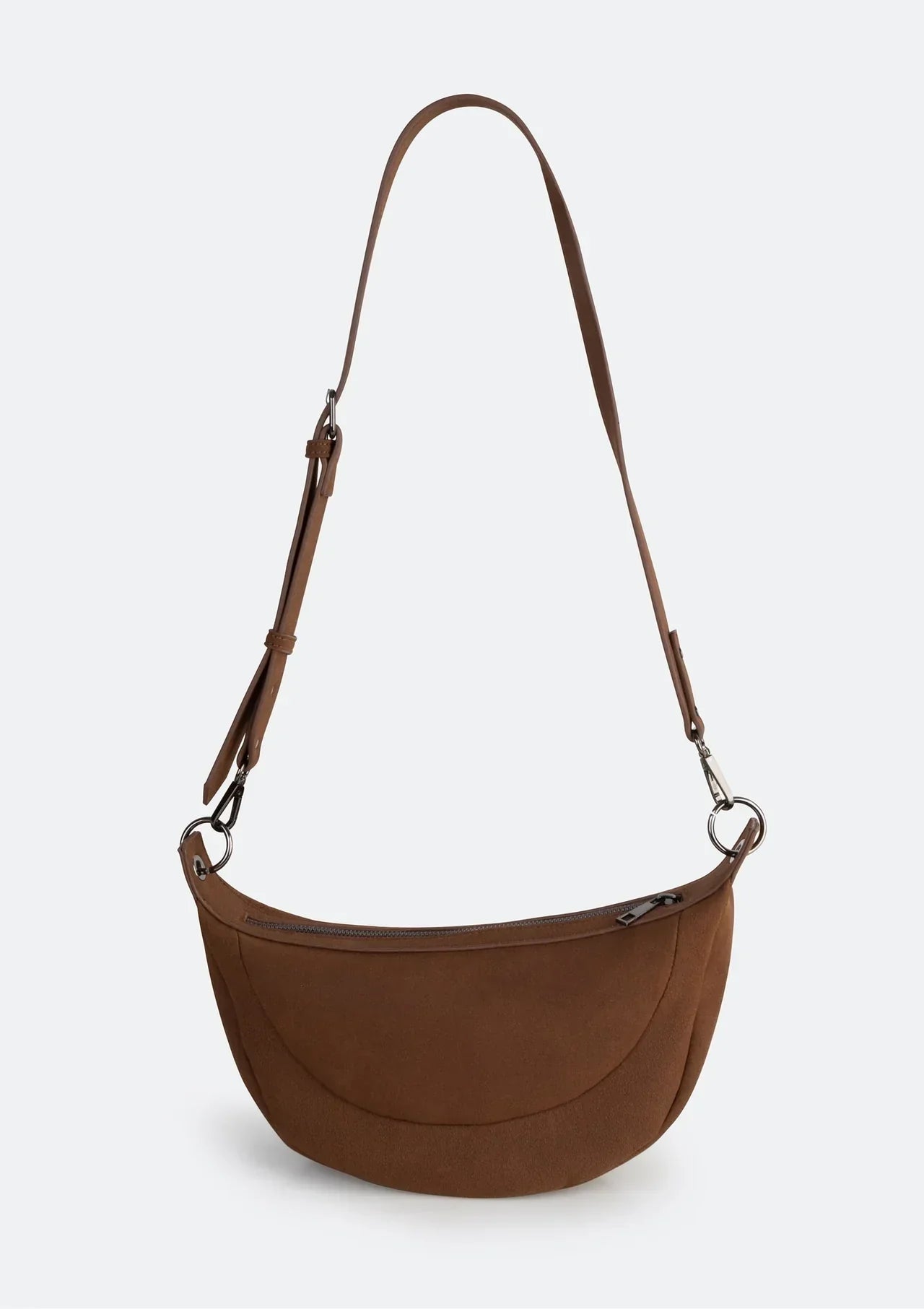 Bolsa Feminina Meia-lua em Suede