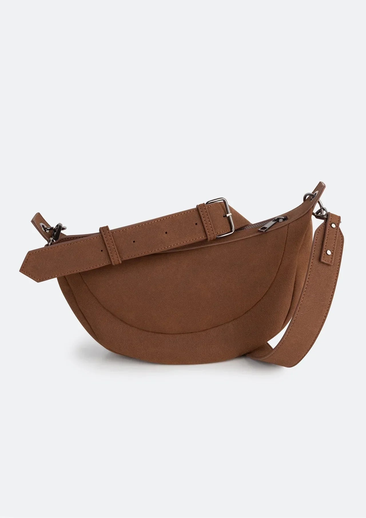 Bolsa Feminina Meia-lua em Suede