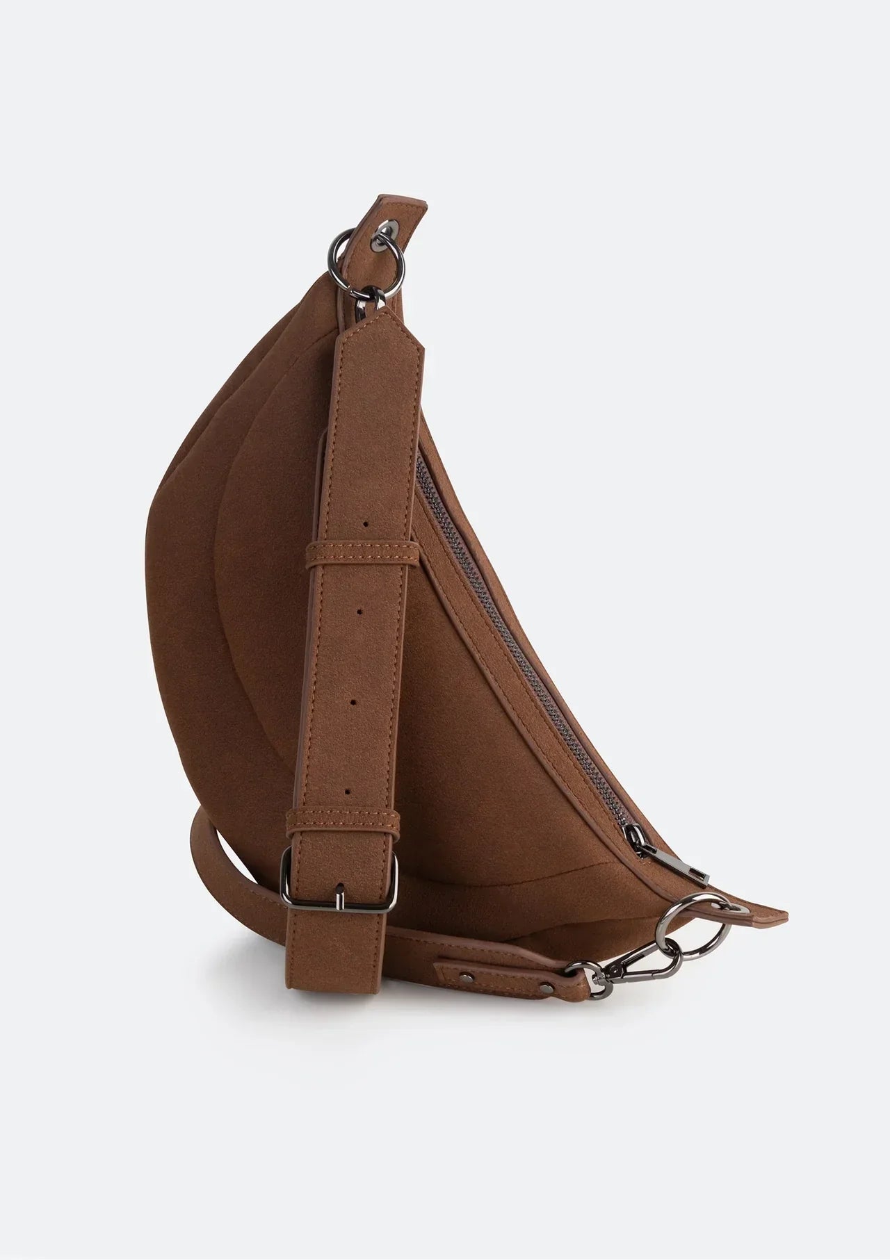 Bolsa Feminina Meia-lua em Suede